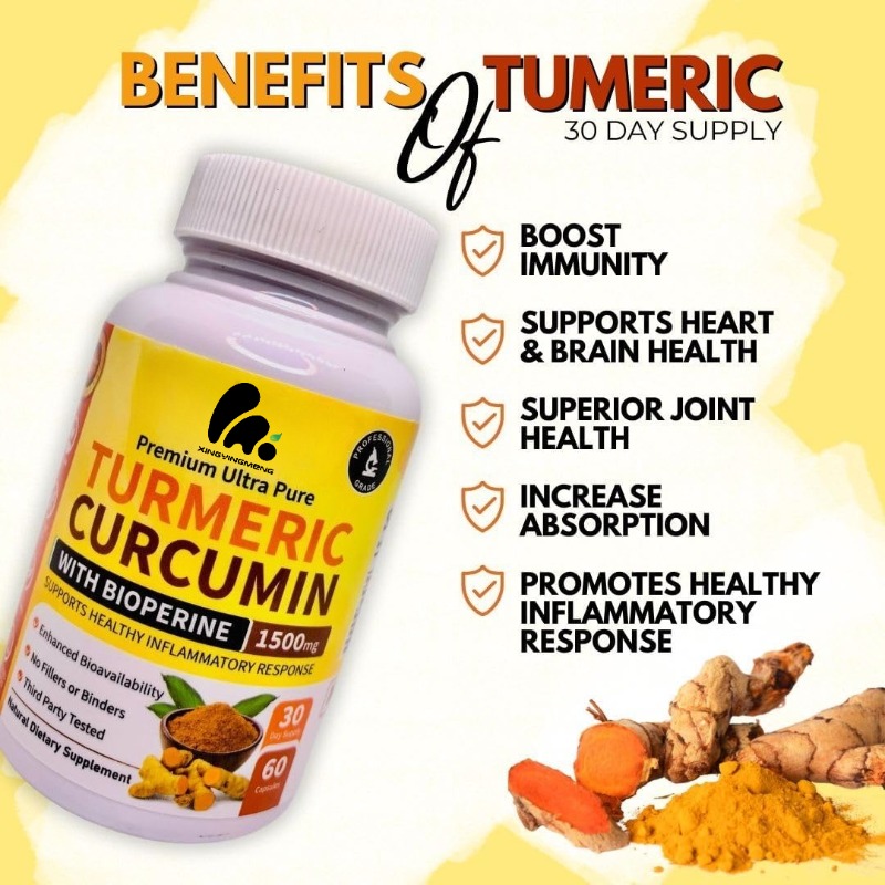 Turmeric Curcumin Capsule - مكمل غذائي طبيعي من الكركم والبيرين