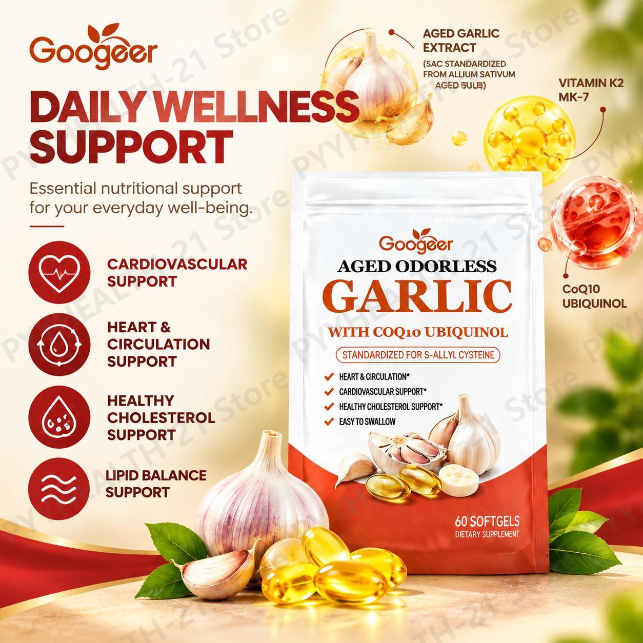 كبسولات الثوم اللينة الخالية م - مراجعة Coq10 Ubiquinol Softgel وسعره