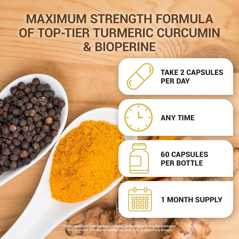 مكمل الكركم مع الفلفل الأسود ( - مراجعة Turmeric Curcumin Capsule وسعره