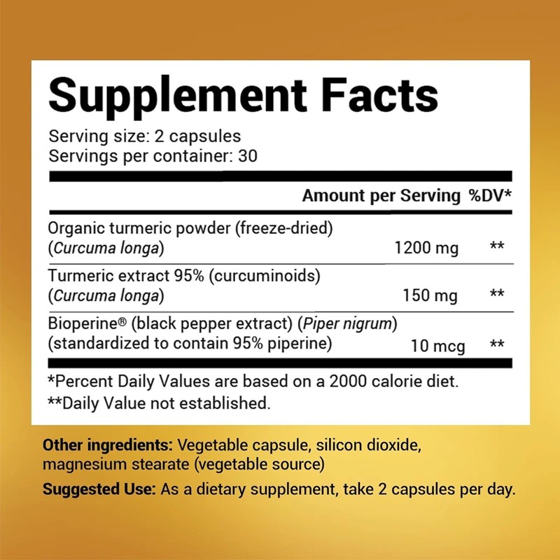 مكمل الكركم مع الفلفل الأسود ( - مراجعة Turmeric Curcumin Capsule وسعره