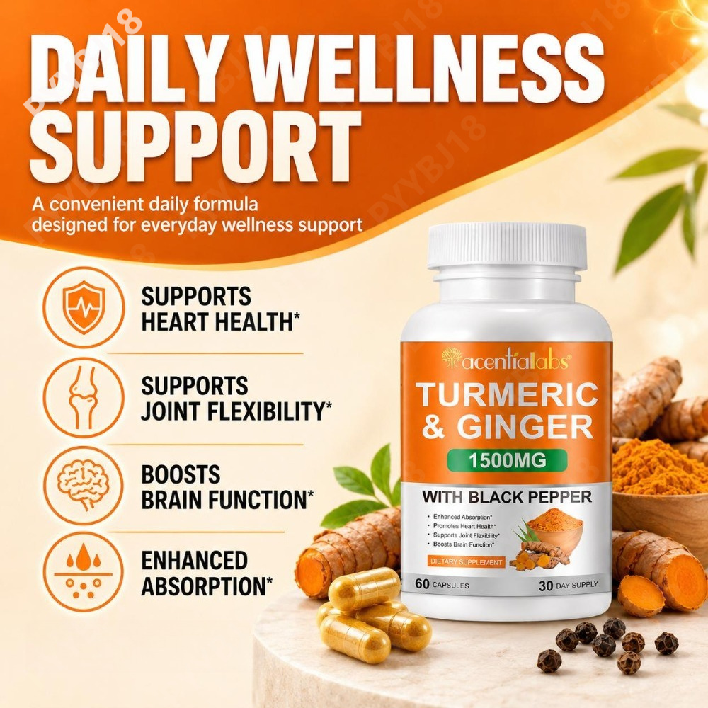 كبسولات الكركم والزنجبيل مع ال - مراجعة Turmeric Curcumin Capsule وسعره