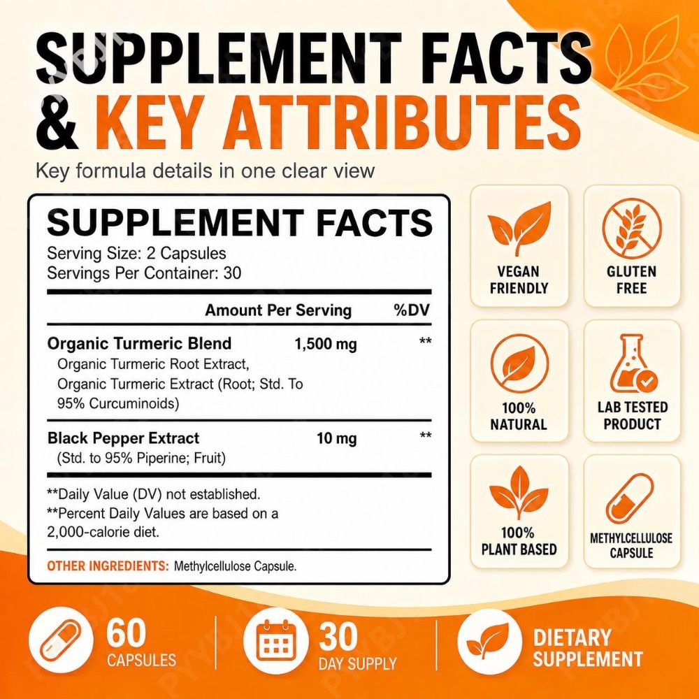 كبسولات الكركم والزنجبيل مع ال - مراجعة Turmeric Curcumin Capsule وسعره